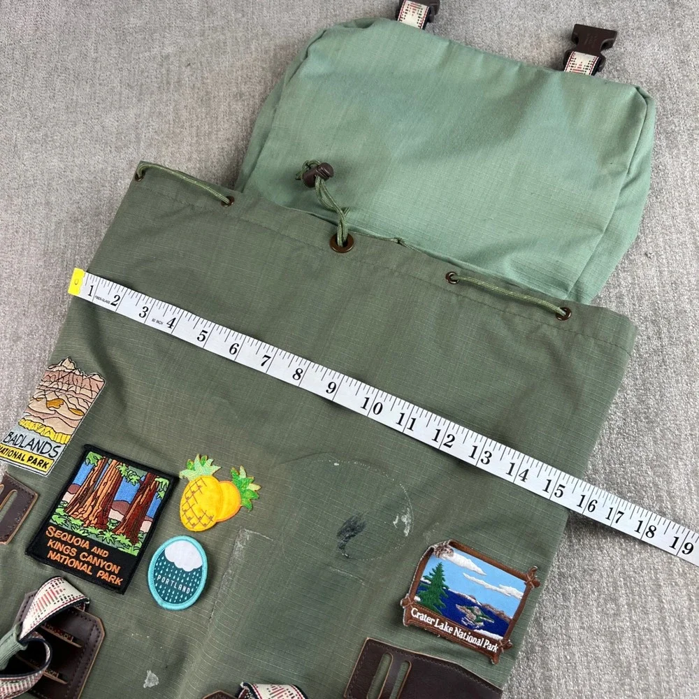 Burton Tinder Backpack Sage Green National‎ Park Patches Rucksack 25L Ripstop